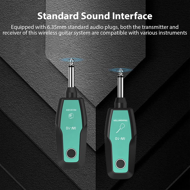 Btuty 2,4 GHz Wireless Guitar System, Kabelloser Gitarren Sender Empfänger, Wiederaufladbares Funküb