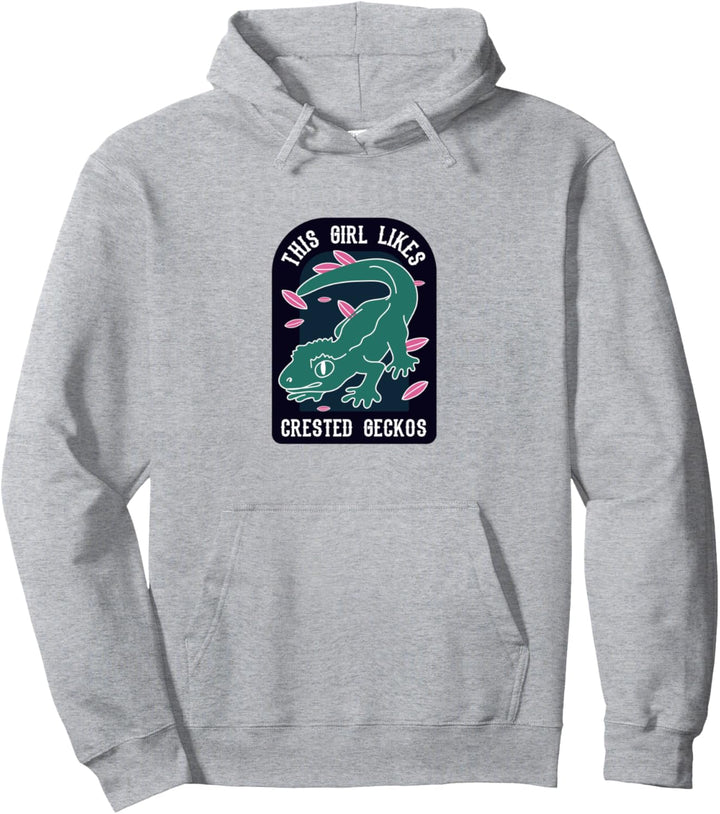 Mädchen mag Kammgeckos Reptilien Niedliche Echsen Pullover Hoodie
