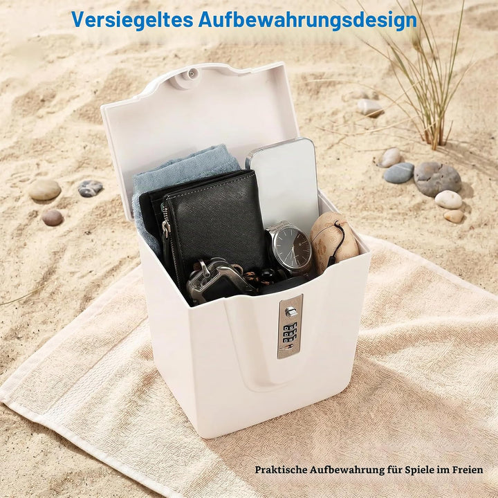 Strandsafe zum Anketten, Tragbare Strandtresor mit Zahlen | Strandsafe zum Anketten, Tragbare Strand
