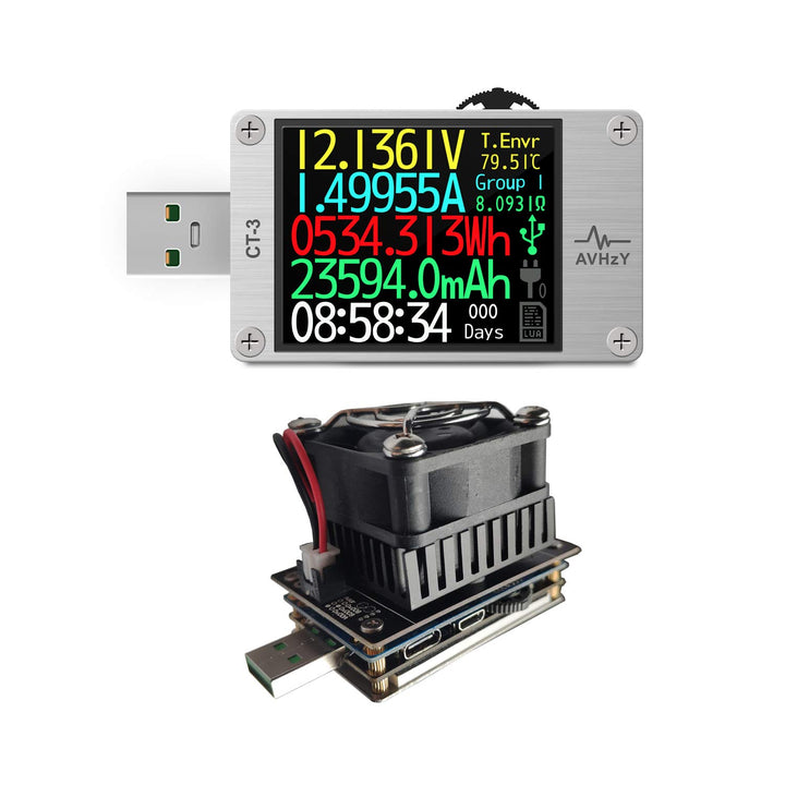 AVHzY USB Tester Meter USB Last Digital Multimeter Spannungsprüfer DC 6A 26V für die Messung Lade-un