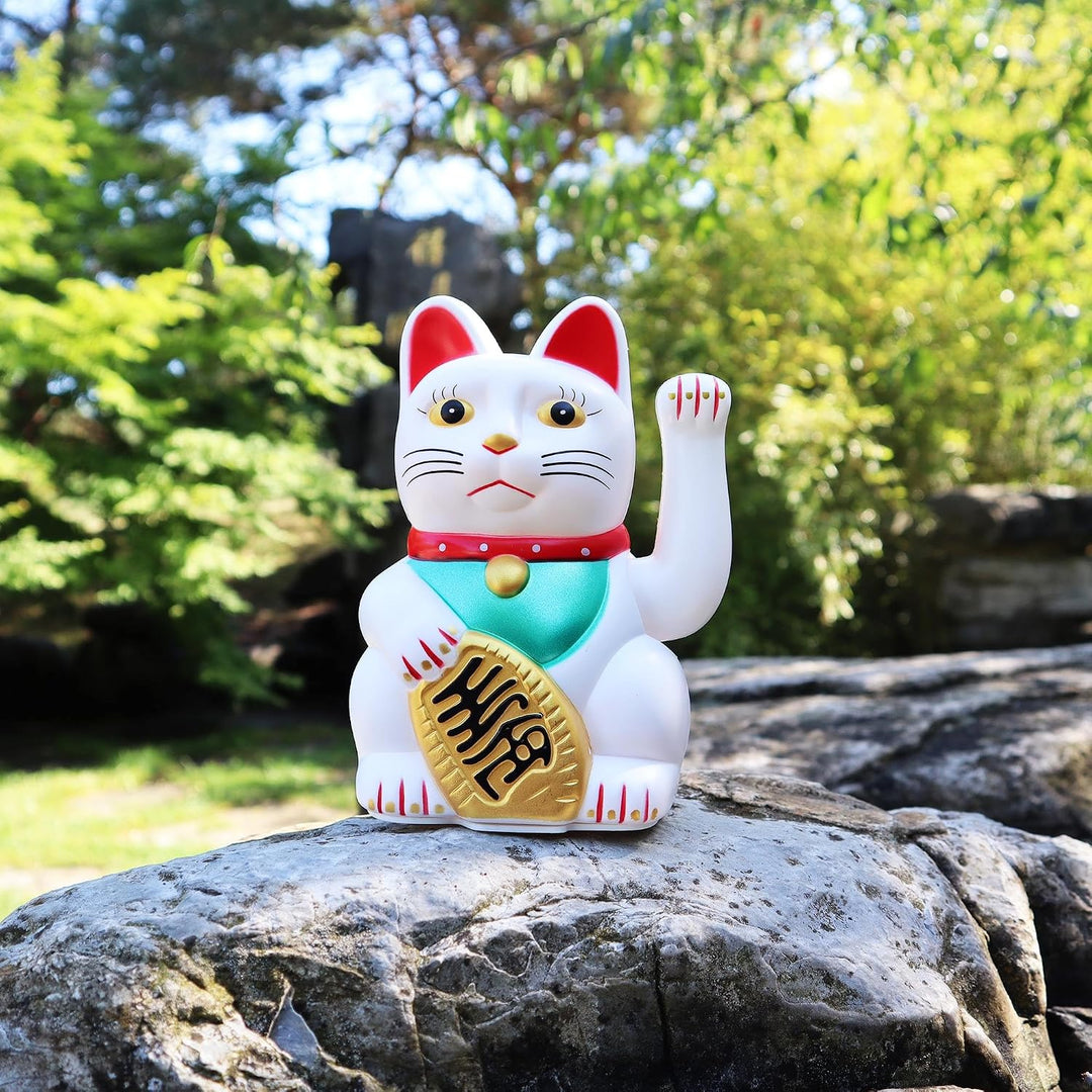Freak Scene Glückskatze - Maneki-Neko - Winkekatze - 15 cm - weiss