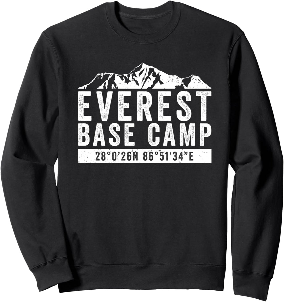 Everest Base Camp koordiniert Mt. Everest Bergsteiger Sweatshirt