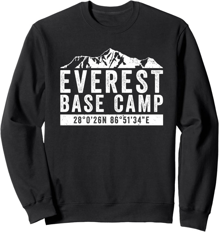 Everest Base Camp koordiniert Mt. Everest Bergsteiger Sweatshirt