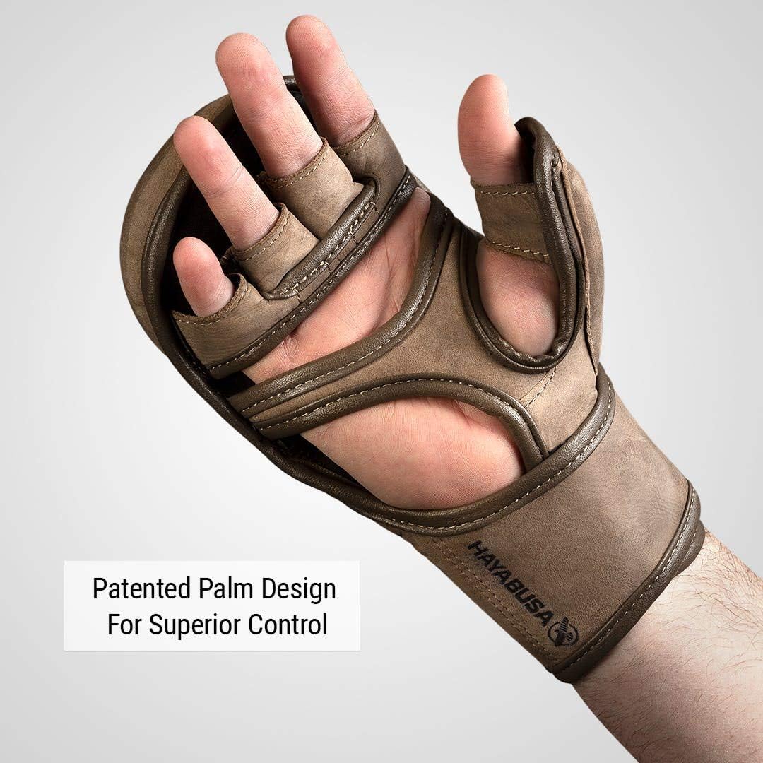 Hayabusa T3 LX 7oz Hybrid-Handschuhe aus Leder Ideal für Kampf L Braun, L Braun