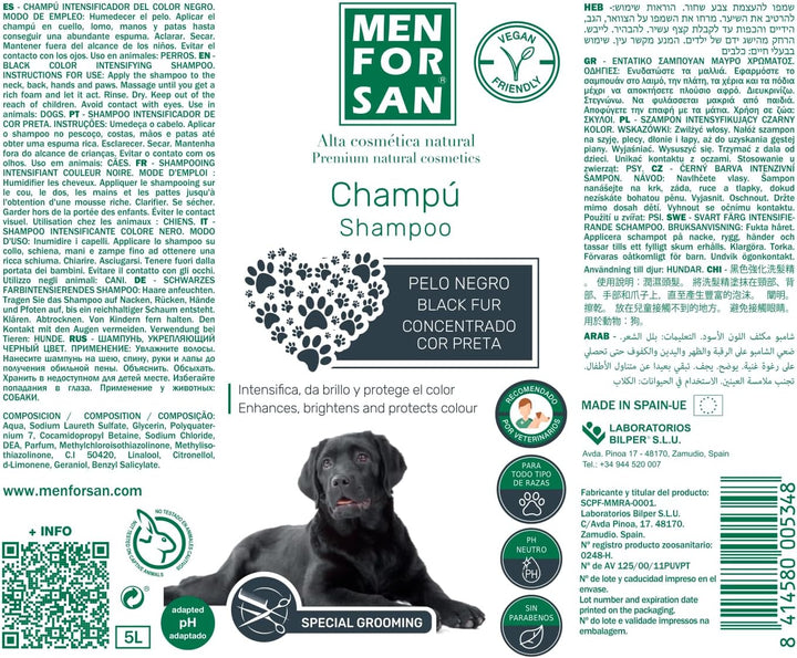 Menforsan 8414580005348 Schwarzes Haar Shampoo, 5000 ml