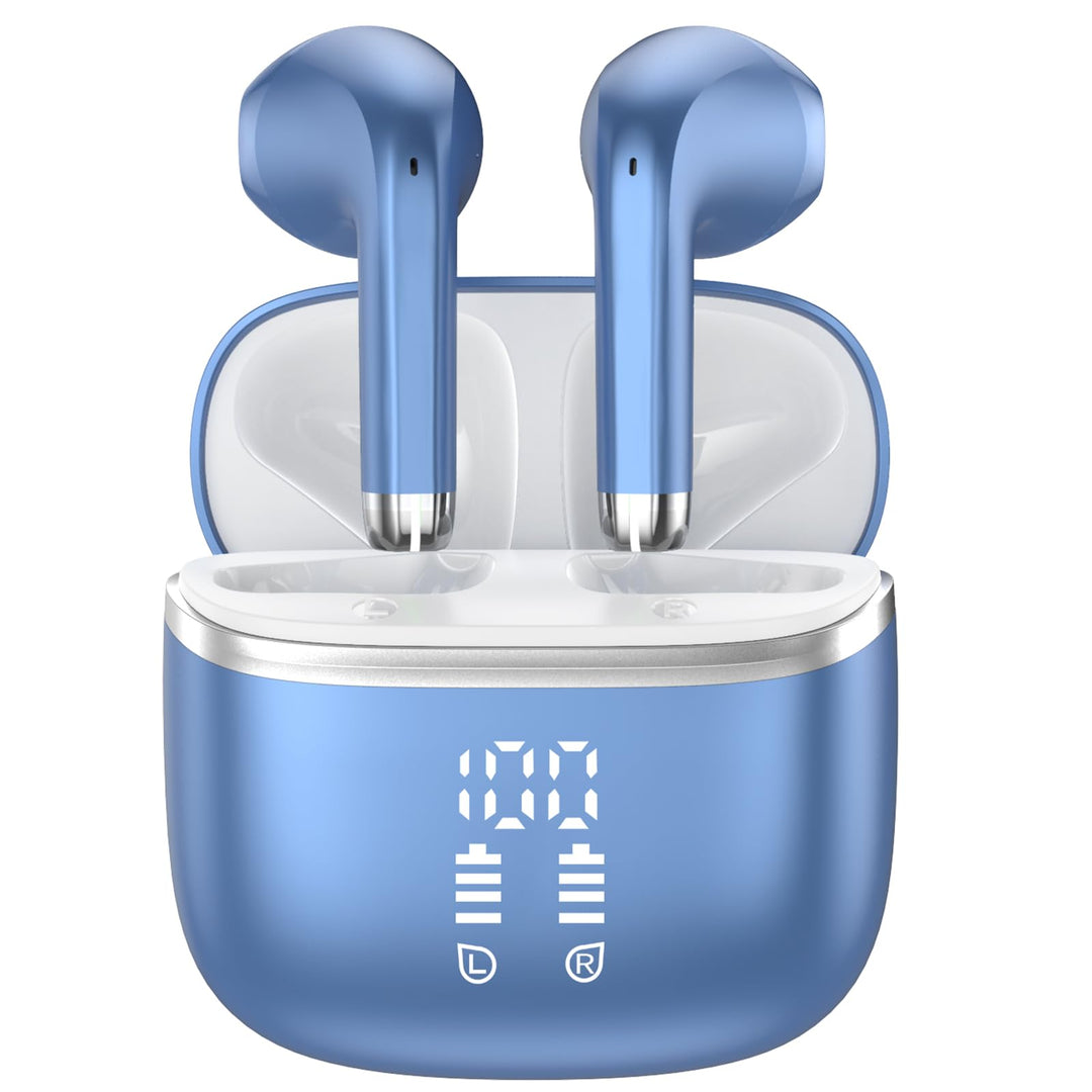 Bluetooth Kopfhörer, In Ear Kopfhörer Kabellos Bluetooth 5.4 mit 4 ENC Mic Blau, Blau