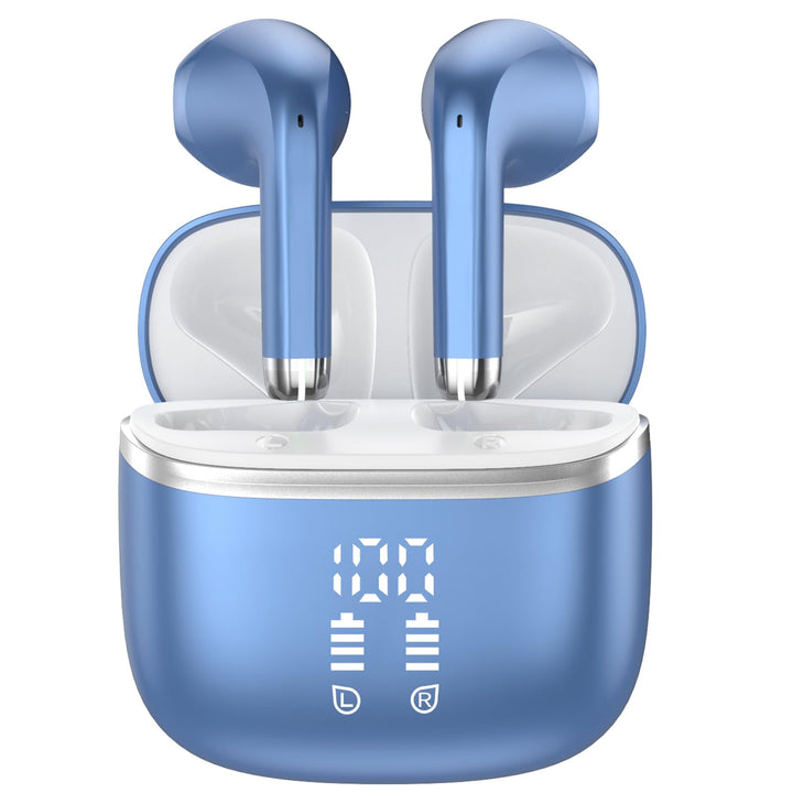 Bluetooth Kopfhörer, In Ear Kopfhörer Kabellos Bluetooth 5.4 mit 4 ENC Mic Blau, Blau