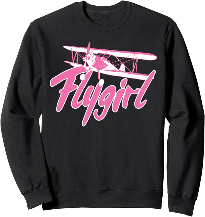 Female Pilot Geschenk Womens Flugzeug Aviation Sweatshirt