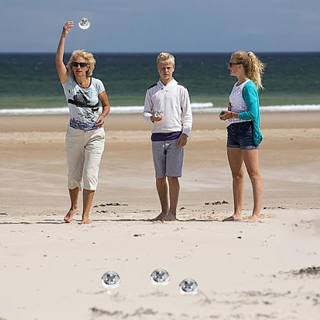 Metal Bocce Ball Game, Metal Bocce Ball Kit, Outdoor Boules Kit, Beach Game Bocce Balls, Complete Ou