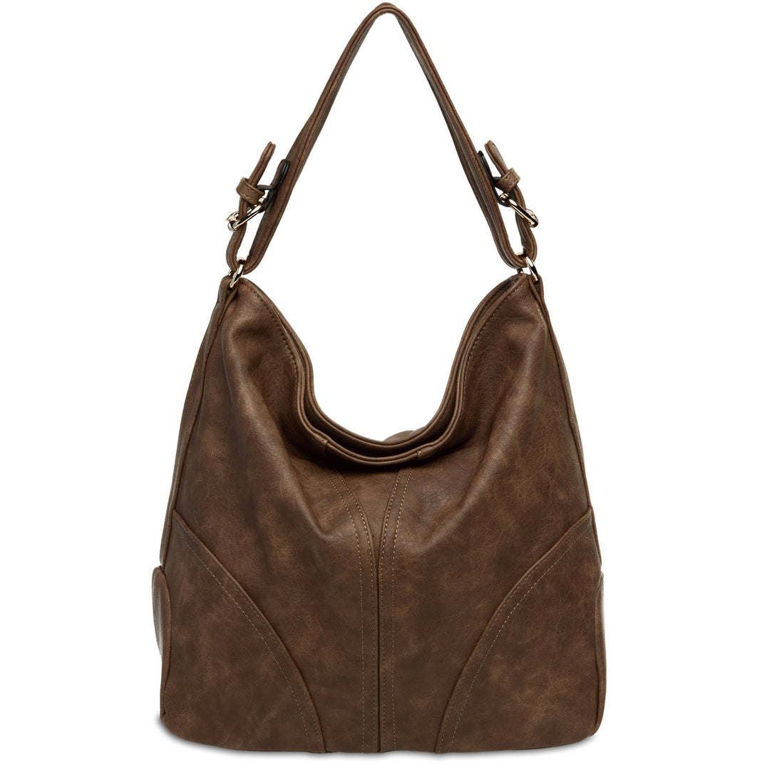 Caspar TS940 Damen Schultertasche Braun, Braun