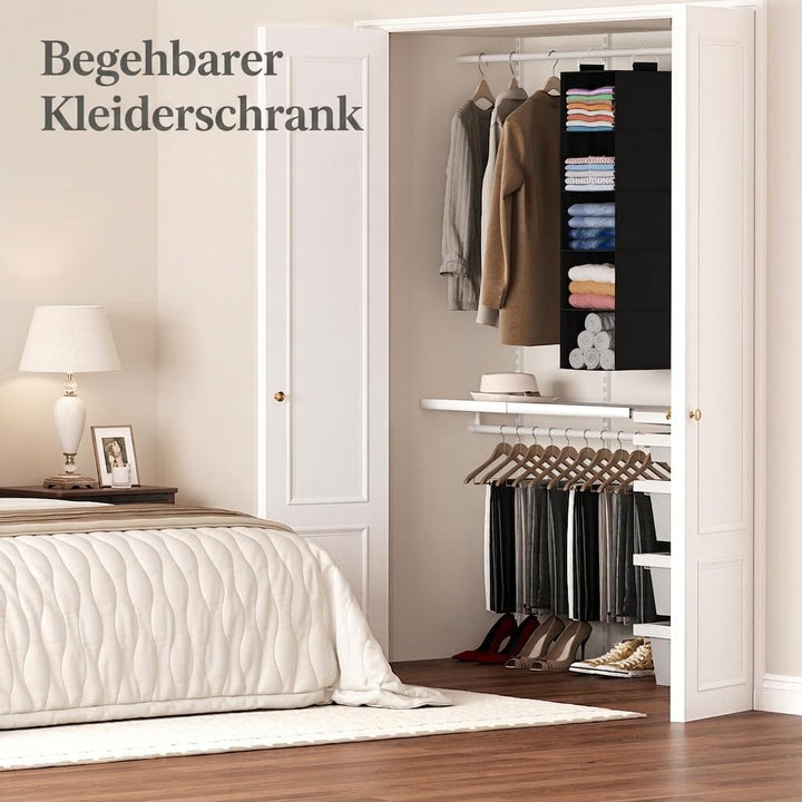 Lifewit 2 Stück Hängeregal, Schrank Organizer, Hängesystem Kleiderschrank, Hängeaufbewahrung aus Sto
