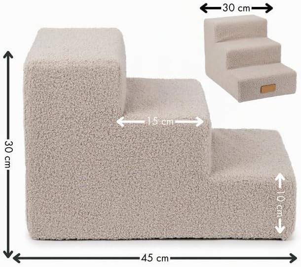 Sofatreppe für Hunde und Katzen – Hundetreppe für Bett &amp; Sofa – 3- oder 4-stufig, rutschfest &amp; wasch