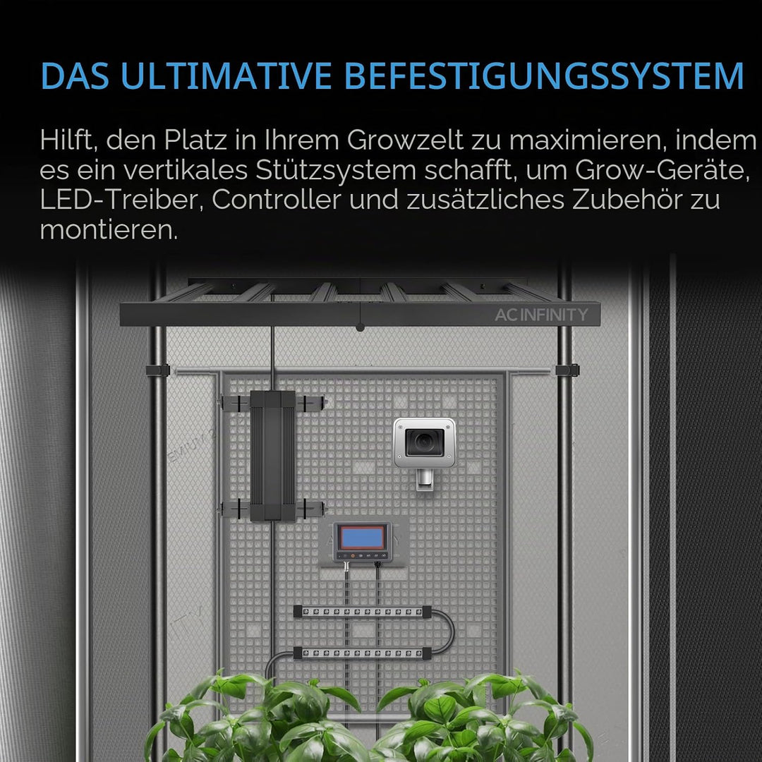 AC Infinity Gerätehalter für Growzelte – Wandtafel aus Stahl mit Kabelmanagement, zur Montage von Ve