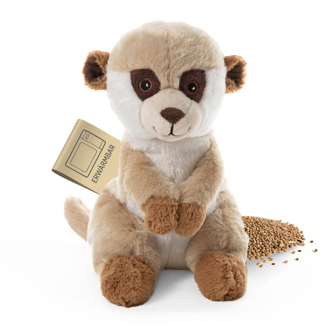 Habibi Plush Wärmestofftier/Wärmekissen zum Erwärmen in der Mikrowelle/Backofen (Erdmännchen), Erdmä