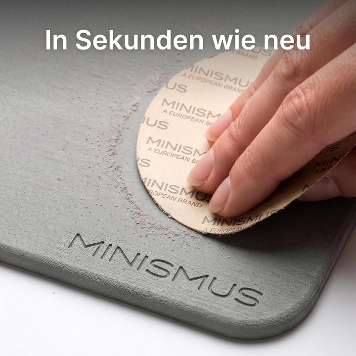 Minismus Puzzle Badematte Steinteppich Badvorleger 80 x 50 cm hellgrau, Hellgrau