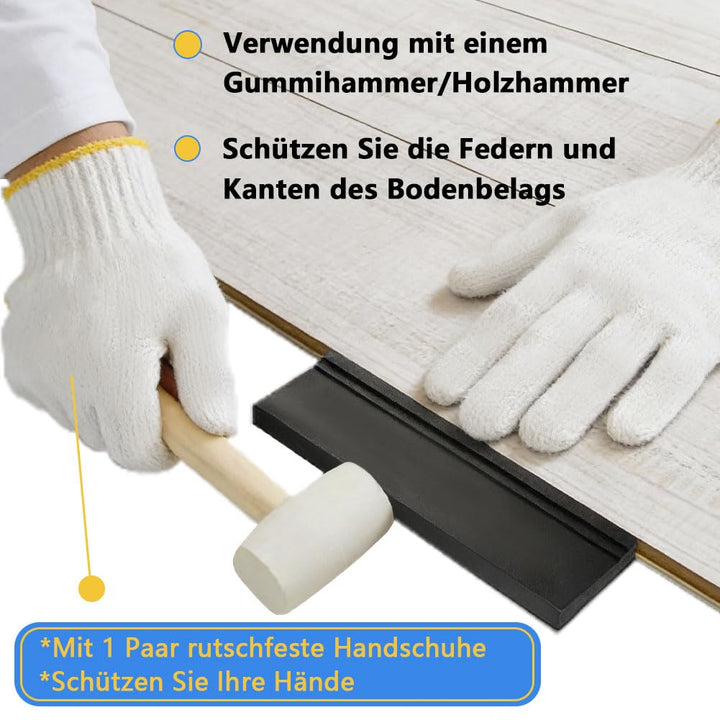 4 Stück Schlagholz Laminat Schlagklotz Vinylboden Werkzeug mit 3 verschiedenen Kanten, Universal Vin
