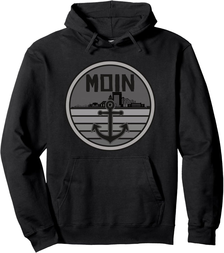 Hamburg Skyline Moin Ankermotiv Anker Pullover Hoodie