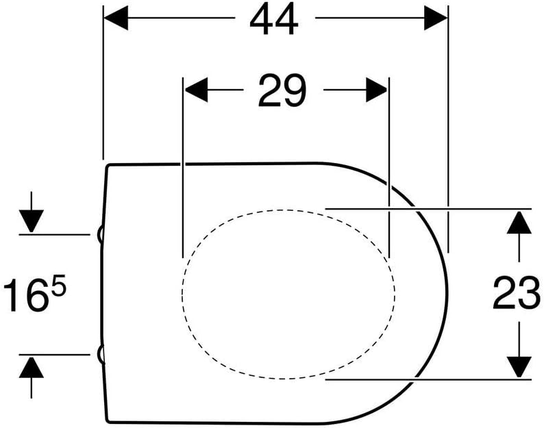 Keramag (Geberit) WC-Sitz Renova Nr.1 Plan, 573075000, WC-Deckel in runder Ausführung, Metallscharni