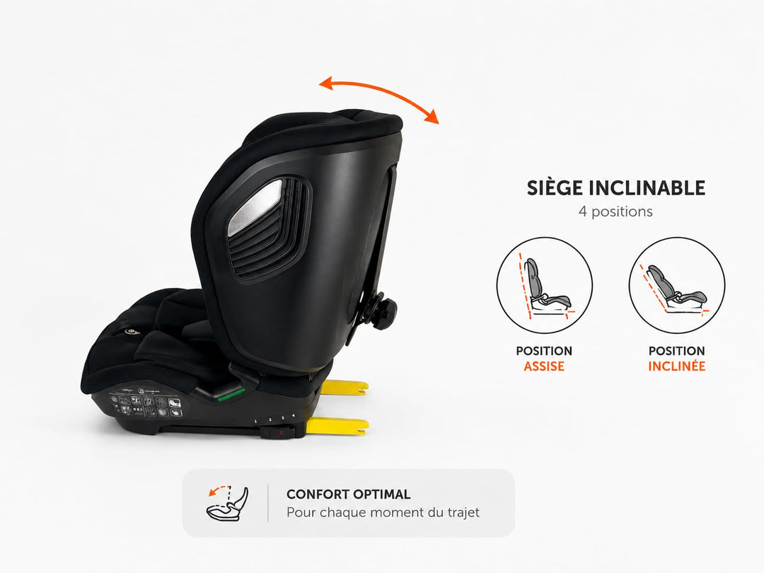 Autositz Racer +, Gruppe 1/2/3 (9-36 kg), mit seitlichem Schutz, hergestellt in Frankreich