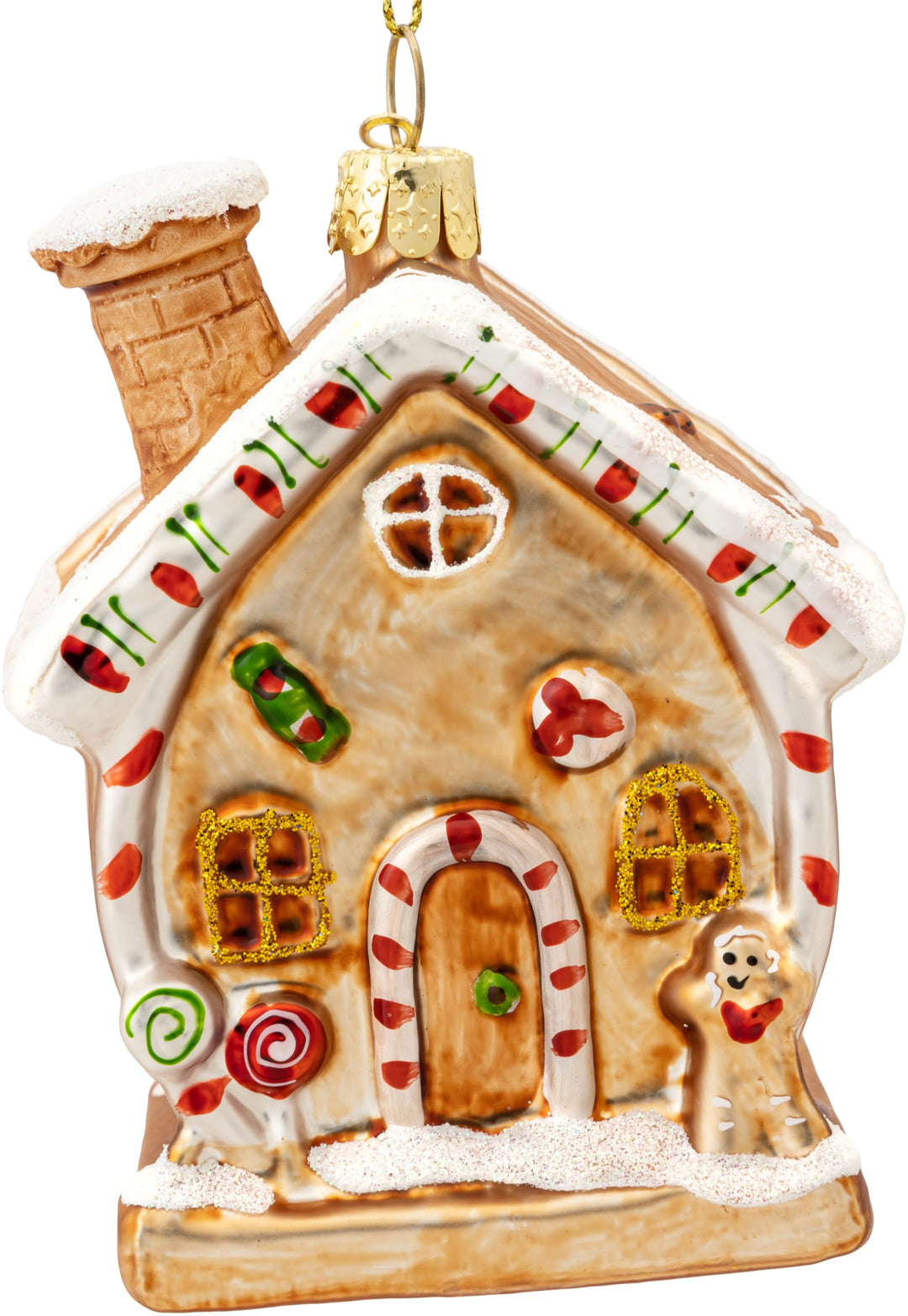 SIKORA Lebkuchenhaus besondere Weihnachtskugel Glas Christbaumschmuck Deko Figur Weihnachten Anhänge