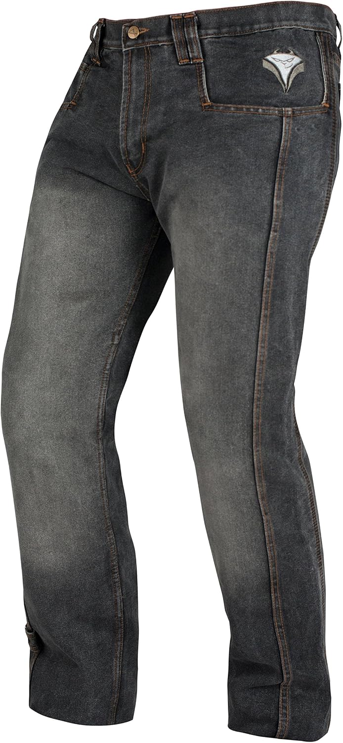 A-Pro Hose Jeans CE Protektoren Motorrad Lateral Verstaerkungen Motorradjeans Schwarz US 28 ( EU 42