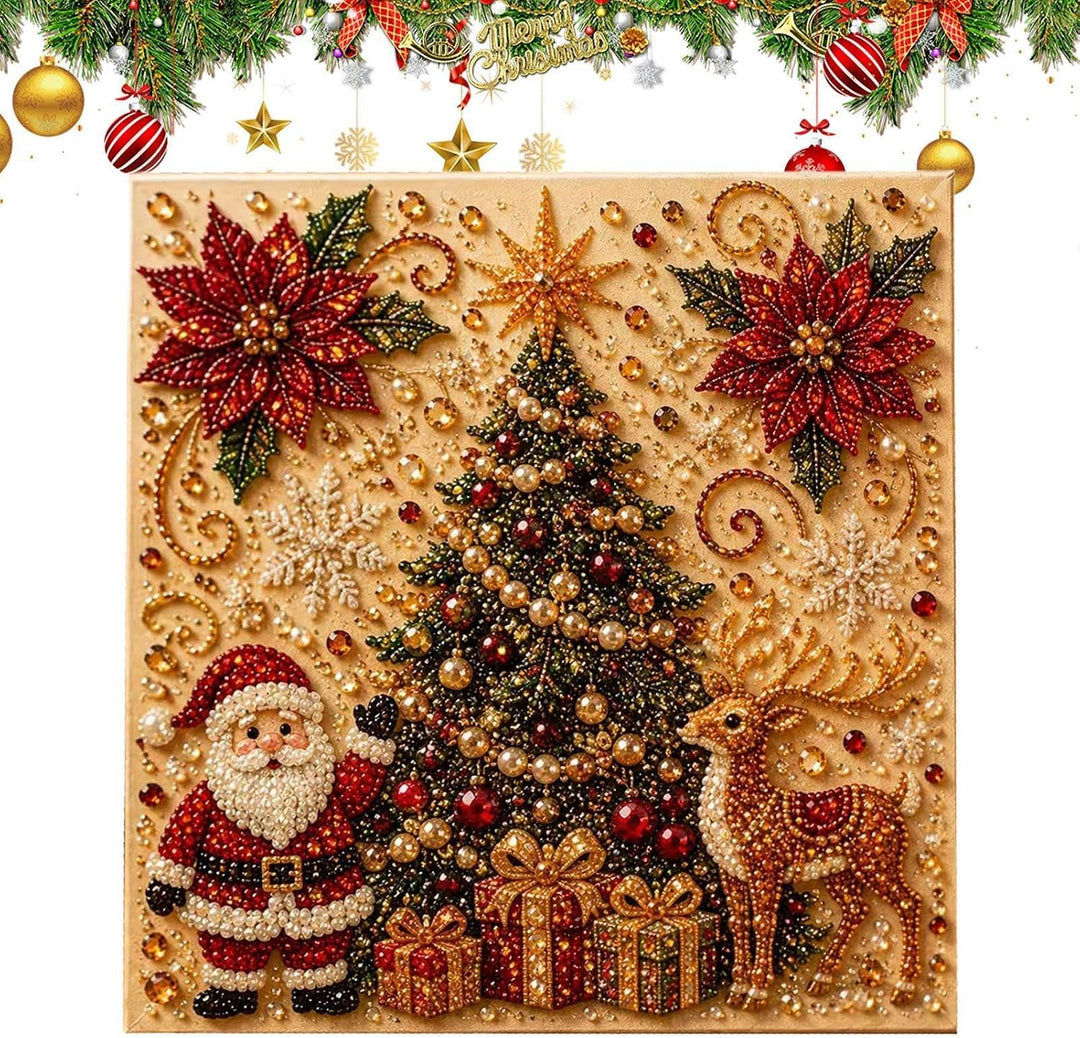 Perlenkunstset Weihnachten Handgefertigte Weihnachts-Wanddekoration, C