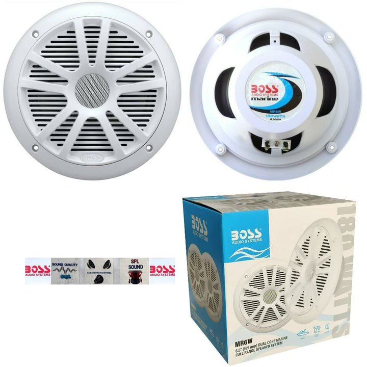 2 Lautsprecher kompatibel mit BOSS Audio Systems MR6W Marine doppelkegel 6,5" 16,50 cm 90 watt rms 1