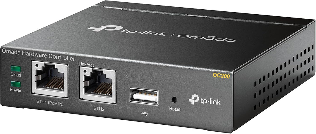 TP-Link TL-SG3428MP 28-Port Gigabit L2+ Managed Switch mit 24 PoE+ Ports, Schwarz, v2.0 &amp; OC200 Omad