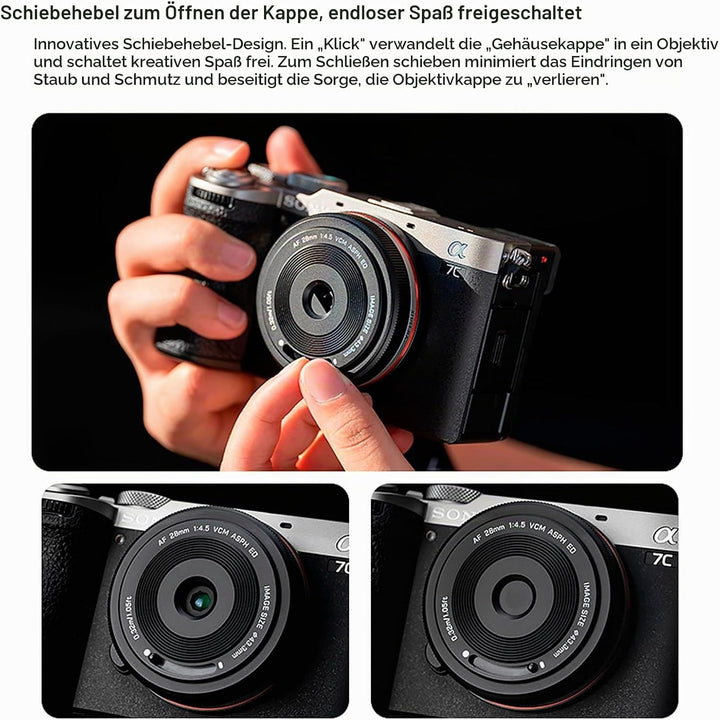 VILTROX 28mm F4.5 FE Pancake Vollformat Autofokus Weitwinkel Festbrennweite für Sony E-Mount Kameras