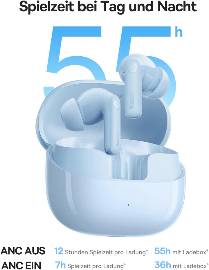 Baseus EP10 Pro In Ear Kopfhörer Kabellose, Bluetooth Kopfhörer Blau, Blau