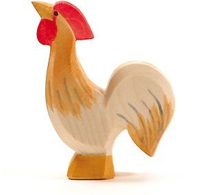 Ostheimer 13131 Hahn ocker aus Holz Höhe 6cm
