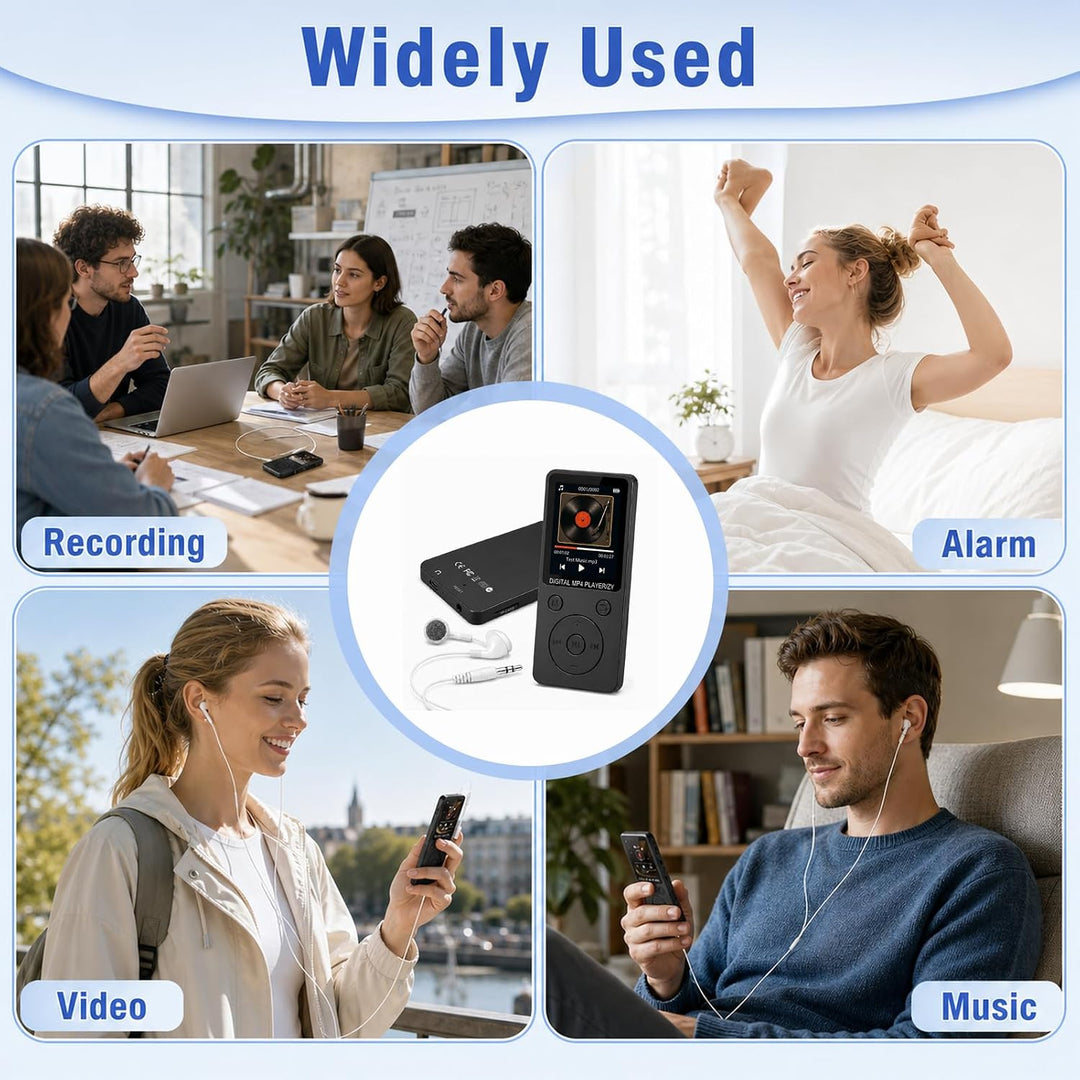 MP3 Player 32GB Bluetooth 5.0 mit Lautsprecher für 1,8"" Bildschirm