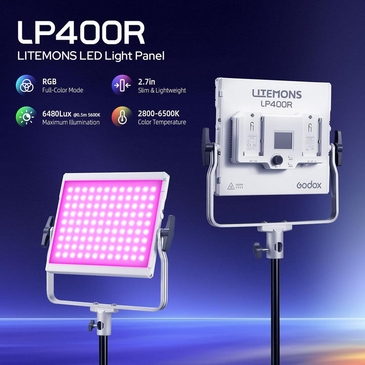 Godox Litemons LP400R LP400 RGB LED Panel LED Video Light mit App Control, LP400R
