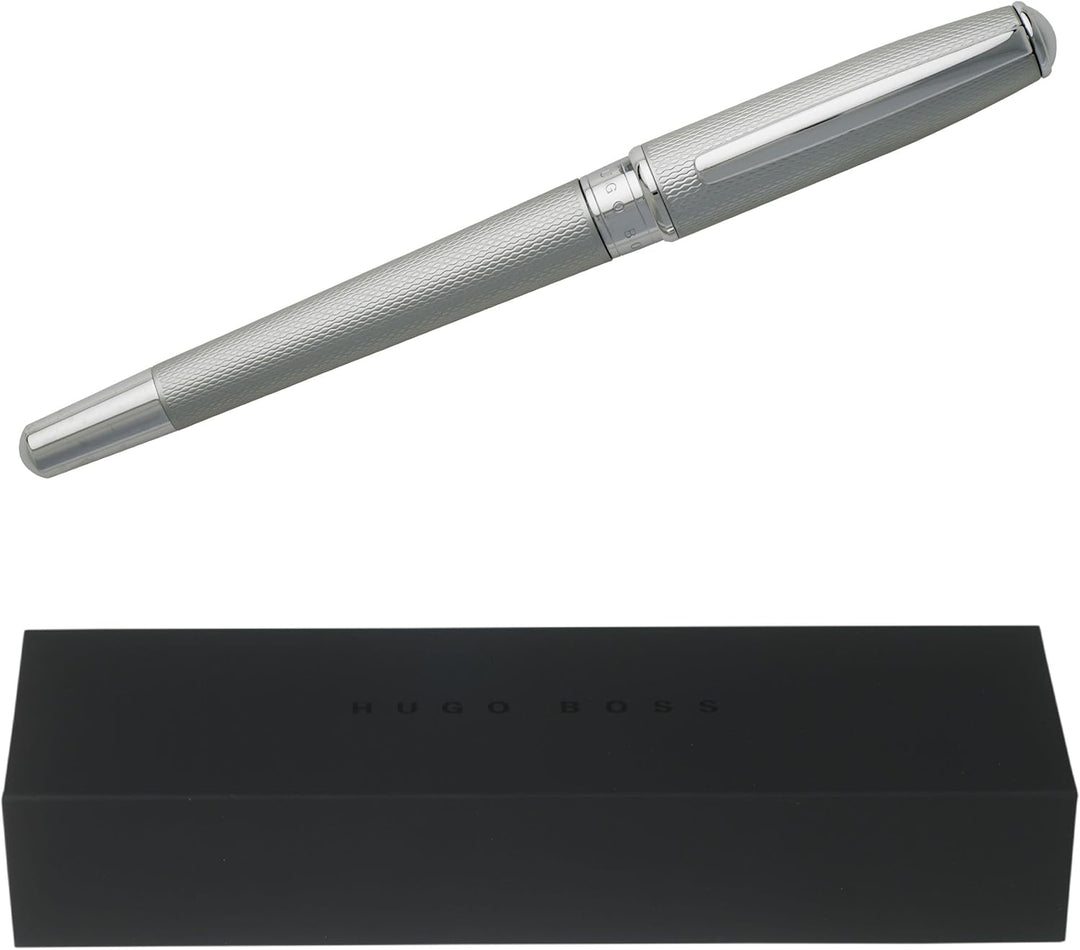 Hugo Boss Tintenroller Essential Matte Chrome, 1 Stück (1er Pack) Tintenroller Chrom, Tintenroller C