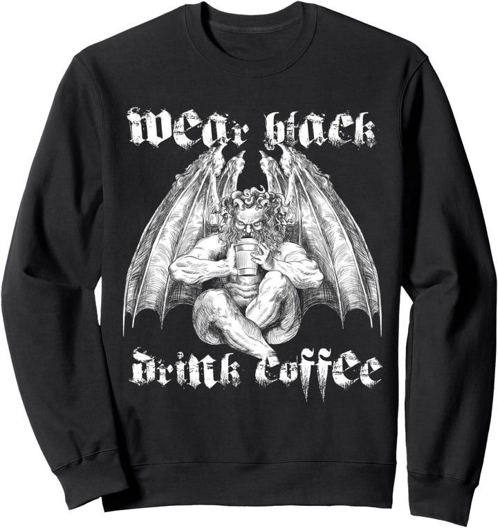 Blackcraft Wear Schwarzes Getränk Kaffee Satan Devil Cult Sweatshirt