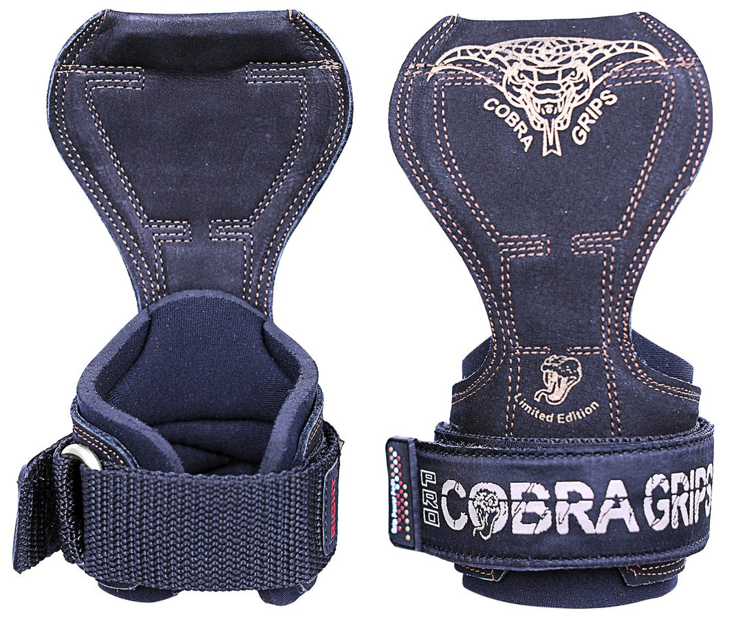 Cobra Grips V2 Lifting Griffe Gewicht Versa Handschuhe Alternative Power Pro schwarzes Leder, Pro sc