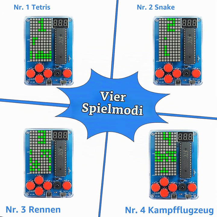 DIY Spielekonsole Löt Bausatz Elektronik Baukasten DIY Games Console Handheld Kit Lötübungsset für S