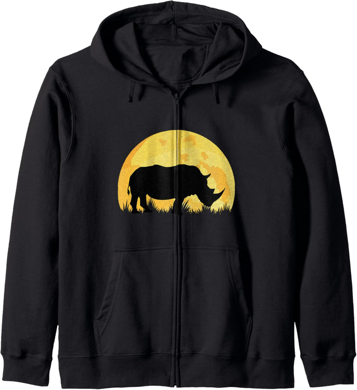 Nashorn Vintage Retro Kapuzenjacke