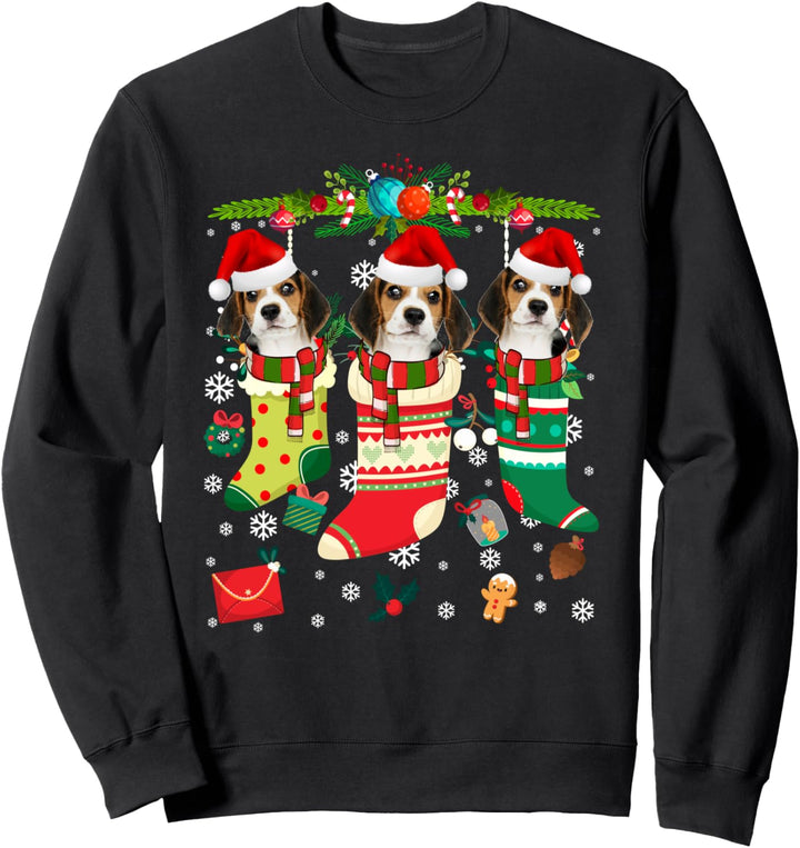 Basset Hound lustige Weihnachts- und Adventszeit Sweatshirt