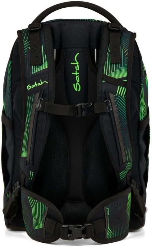 Satch pack Schulrucksack Set 2tlg. inkl. Schlamperbox (Seismic Green), Seismic Green