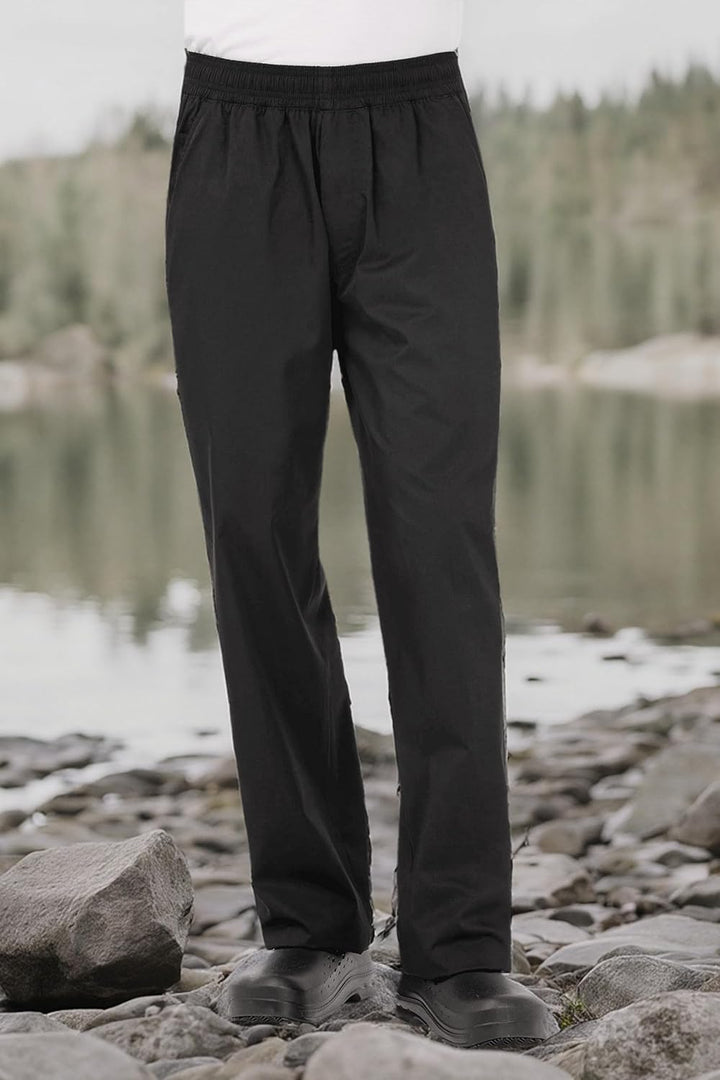 Chef Works BBLW Basic Herren Baggy Leichte Chef Hose, BBLW-BLK-XL, XL