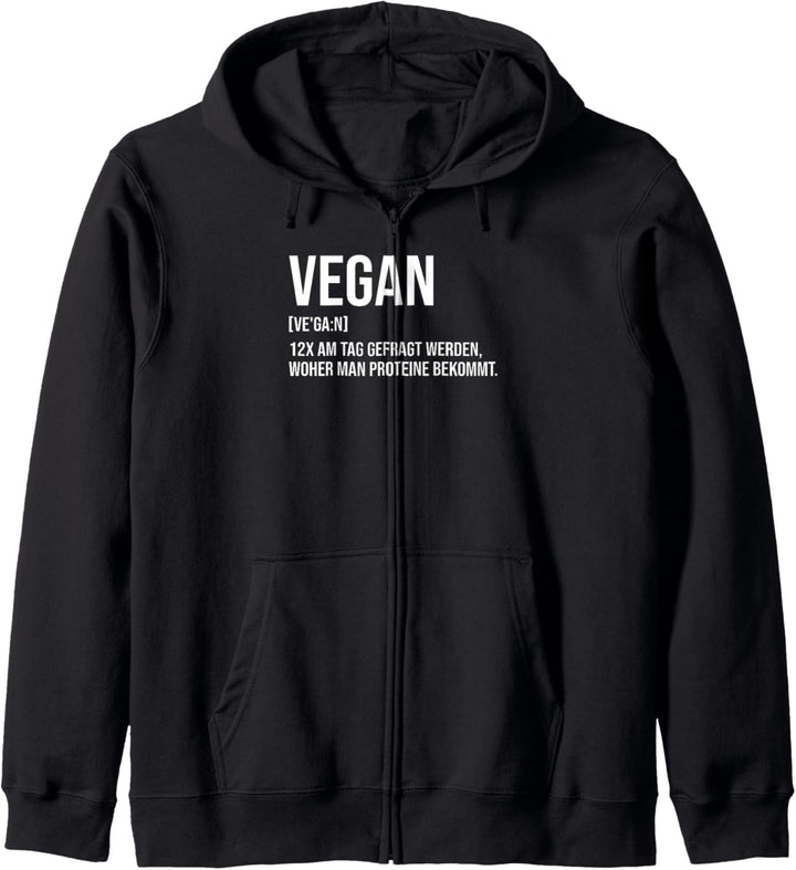 lustig vegan spruch herren damen Kapuzenjacke