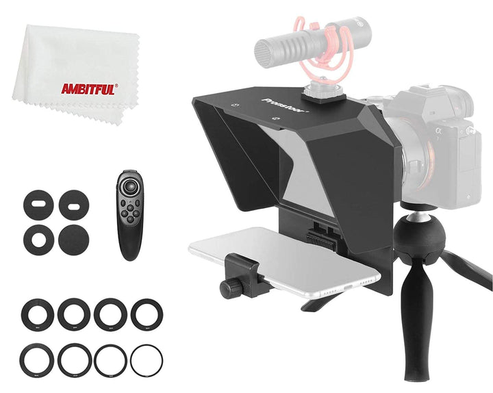 AMBITFUL Teleprompter Kit Portable Inscriber Handy Teleprompter Artefakt Video mit Fernbedienung für