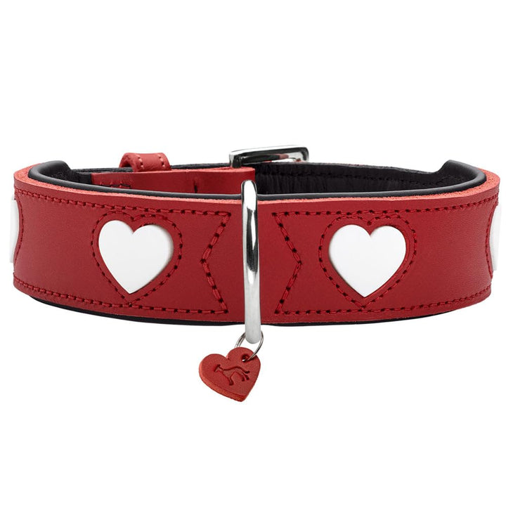 HUNTER Halsband Love Farbe rot/schwarz, Grösse 75, 75