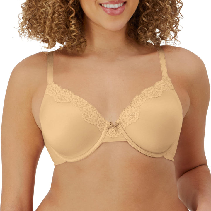 Maidenform Damen Comfort Devotion-Underwire Bügel-BH 85D Latte Lift/Black, 85D Latte Lift/Black