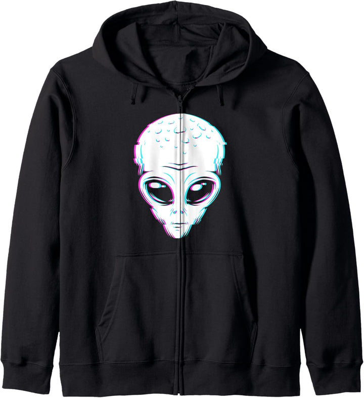 Glitch Alien Kapuzenjacke