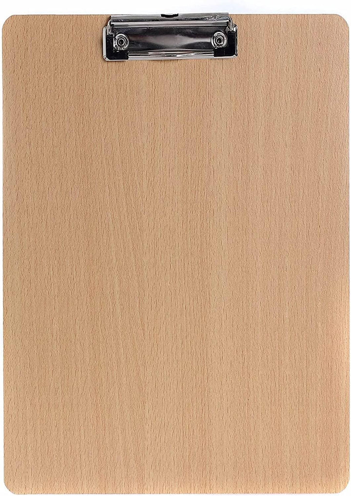 6er Klemmbrett A3 Hoch aus Hartholz extra dick 4mm, mit Aufhängeose, Gummierter Metalklemme, Skizzen