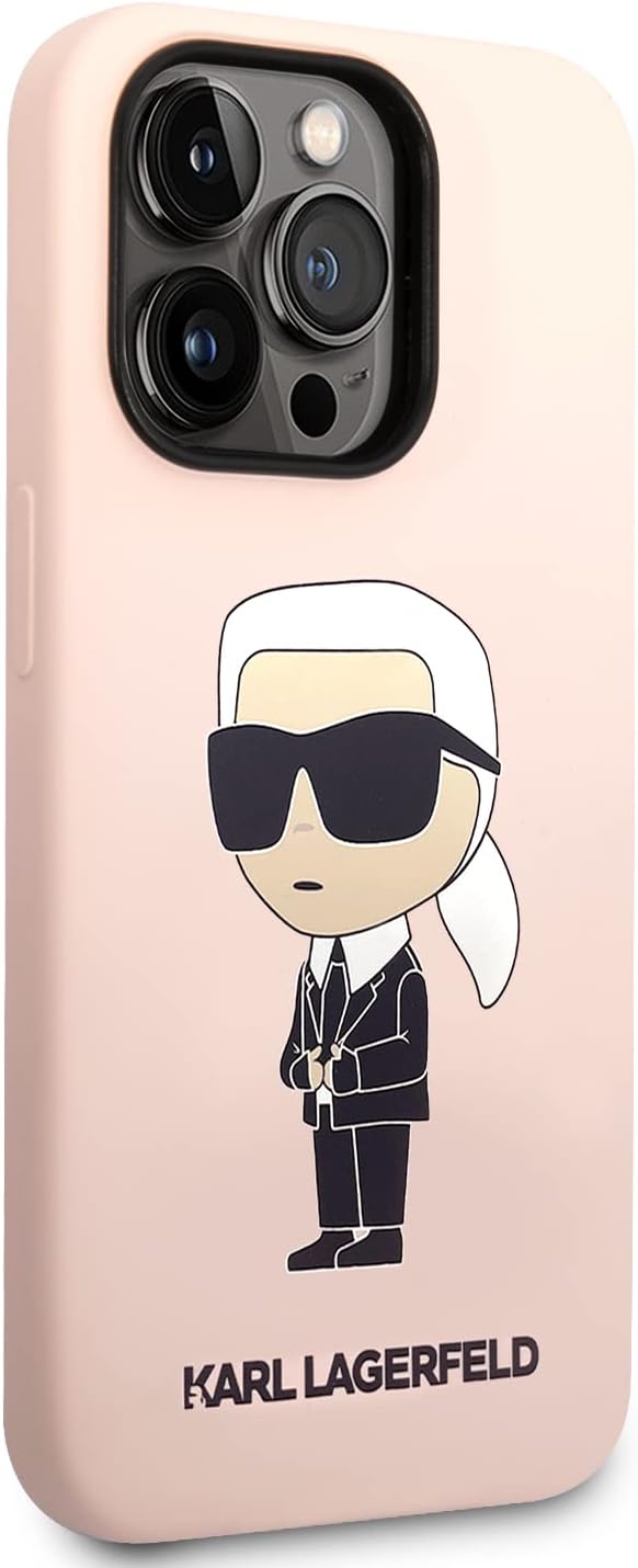 KARL LAGERFELD KLHCP14LSNIKBCP Hülle für iPhone 14 Pro 6,1" hardcase Rosa Silico