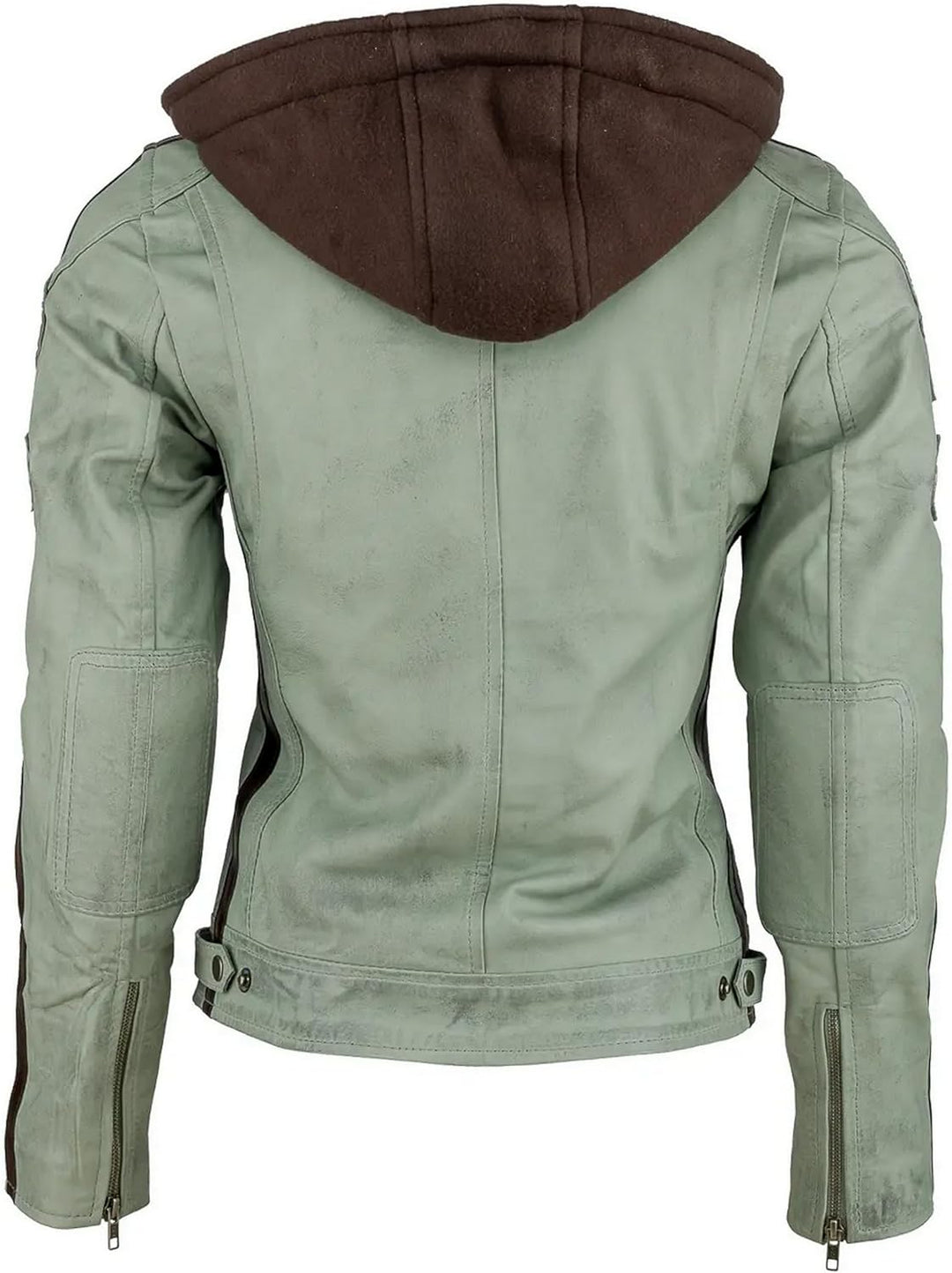 URBAN 5884 Motorradjacke Damen Mit Protektoren, Damenjacke aus Lammleder, Protektoren für Rücken, Sc