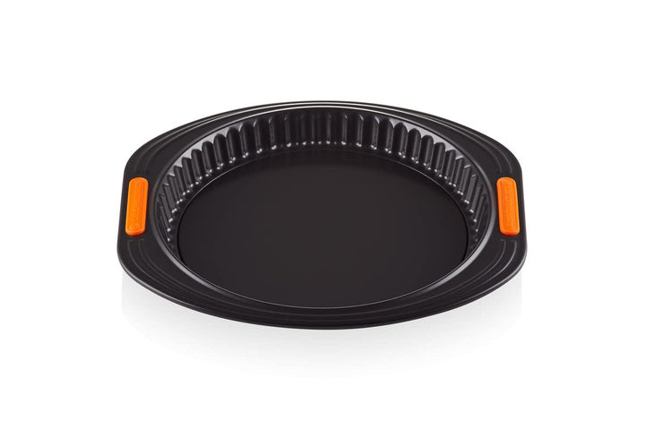 Le Creuset Antihaft Quiche- und Obstkuchenform, Ø 28 cm, Hebeboden, Sauerteigbeständig, Aus Karbonst